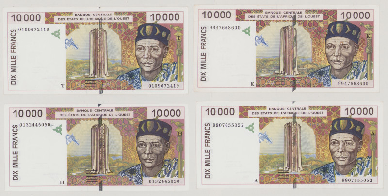 West African States 10000 Francs, 1999, A (Ivory Coast), P114h, BNB B119Ah, AU;
...