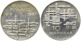FINLANDIA. 10 Markkaa 1967. Ag. qFDC