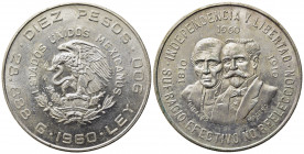 MESSICO. 10 Pesos 1960. Ag. qFDC