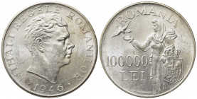 ROMANIA. 100000 Lei 1946. Ag. qFDC