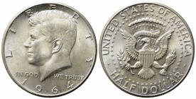 STATI UNITI. 1/2 dollar 1964 "Kennedy". Ag. FDC