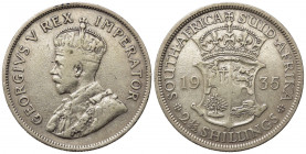 SUDAFRICA. Giorgio V. 2 1/2 Shillings 1935. Ag. qBB