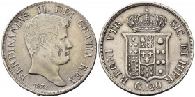 NAPOLI. Ferdinando II di Borbone (1830-1859). Piastra da 120 grana 1834. Ag (27,56 g). Magliocca 539. qBB