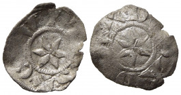 PADOVA. REPUBBLICA (1271-1328). Denaro piccolo scodellato. Ag (0,20 g). D/ e R/ Stella a 6 raggi. Biaggi 1725. BB