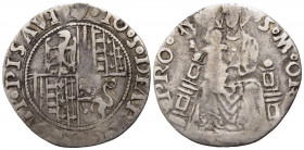 PESARO. Camilla d'Aragona reggente e Givanni Sforza (1483-1849). Grsso Ag 81,70 g). Campo inquartato - Beata vergine con bambinello. Cavicchi 55. MB-B...