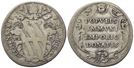 ROMA. Stato Pontificio. Clemente XII (1730-1740). Testone POPVLIS IMMVNI EMPORIO DONATIS. Ag (7,95 g). Muntoni 40. qBB/BB