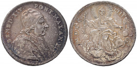ROMA. Stato Pontificio. Benedetto XIV (1740-1758). Mezzo scudo Romano 1753 anno XIV. Ag (13,23 g). MIR 2612/1; Muntoni 48. SPL+