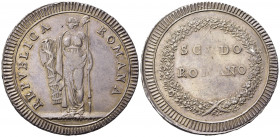 ROMA. Prima Repubblica Romana 1798-1799. Scudo s.data. Ag (26,46 g). Gig. 1 - Rara. BB+