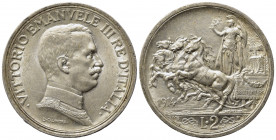 Vittorio Emanuele III (1900-1943). 2 lire 1914 "Quadriga veloce". Ag. Gig. 101. SPL+