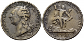 MEDAGLIE ESTERE - FRANCIA. Luigi XVI (1774-1792). Medaglia "MENTEM FURATUS OLYMPO" (18,09 g - 33 mm) fusione in AE argentato (?). BB