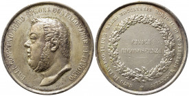 MEDAGLIE ITALIANE. LIVORNO. Medaglia Ferdinando Sproni Gonfaloniere di Livrono 1844. AE argentato (88,76 g - 49 mm). SPL
