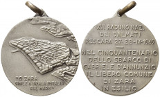 ZARA. Medaglia XVI Raduno nazionale dei Dalmati - Pescara 1969. Ag (13,75 g - 32 mm). FDC