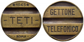 GETTONE telefonico TETI 1945. AE (6,16 g). Raro. BB