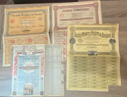 FRANCIA. Lotto di 4 cedole azionarie periodo 1916-1928. BB