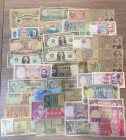 Lotto di 37 banconote mondiali. MB-FDS