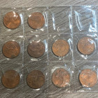 ESTERE. SOMALIA. AFIS. Lotto di 10 monete da 1 centesimo 1950 in alta conservazione. SPL-FDC