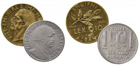 Vittorio Emanuele III (1900-1943). ALBANIA. Lotto di 2 monete. BB