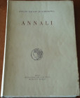 AA.VV. - Annali dell'istituto italiano di numismatica nr. 5-6, Roma, 1958-1959, pp. 377 + XVI tavole a fine testo, ill. b/n nel testo, ril. Edit., ott...