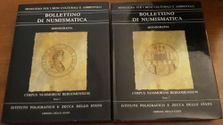 AA.VV.- Bollettino di Numismatica - Monografia , Corpus NUmmorum Bergomensium. 2 volumi - Roma, 1996, pp. 998+573, cartonato telato rosso con incision...