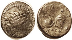 CELTIC, Danubian, Drachm, Kapostal style, c.250-190 BC, imitating Philip II of M...