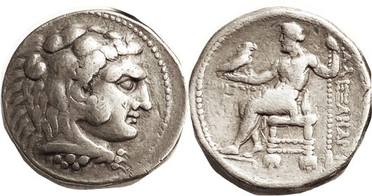 MACEDON, Alexander the Great, 336-323 BC, Tet, of Ake, Herakles head r/Zeus std ...