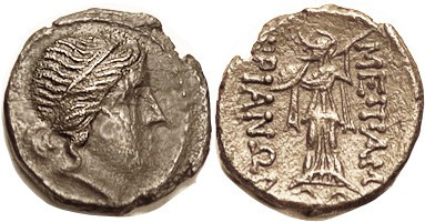 MESEMBRIA, Æ20, c. 250-175 BC, Female head r/ Athena adv l, lgnd, S1677; AEF, sl...