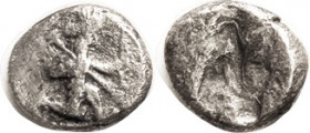 PERSIA, Siglos, c. 450-330 BC, King stg r with spear & bow, S4682 (£75); F, well centered & clear, sl grainy. (A F brought $63 in my 6/08 sale,)