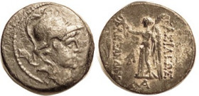 SYRIA, Alexander I, 150-145 BC, Æ19, Helmeted bust r/ Nike stg l, S7040; F-VF, obv sl off- ctr w/sl crusting, dark brown patina. (A GF brought $112, C...