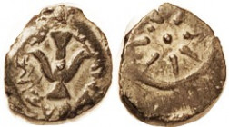 Alexander Jannaeus, Prutah, H-1150, Star/anchor & lgnd; AVF, obv somewhat off-ctr, smooth dark patina with hilighting, partial lgnd. (A VF/F, crude st...
