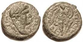Agrippa II & Domitian, Caesarea Maritima, Æ18, H-1317 ( this coin ) Domitian bust r/Nike inscr shield, Ex CNG 9/14 as VF, realized $252 ; I grade AVF ...