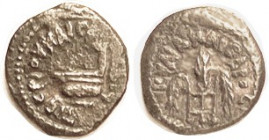 Pontius Pilate, 26-36 AD, H-1341, Ladle/3 bound grain ears; VF, obv sl off-ctr with partial lgnd, rev centered with full lgnd; dark brown; minor rough...