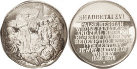 Medal, Shabbetai Zvi, "False Messiah" 1626-76, Franklin Mint, .925 sil, 39 mm, 25.46 g; PL BU.