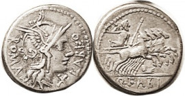 Q. Fabius Labeo, Den, Cr. 273/1, Sy.532; Roma head r/ Jupiter in quadriga r, prow; Choice VF, nrly centered, well struck, good metal with mellow tone....