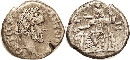 ANTONINUS PIUS, Egypt Tet, Serapis std l, with Cerberus, LZ; VF, centered, nrly ...