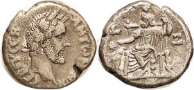 ANTONINUS PIUS, Egypt Tet, Serapis std l, with Cerberus, LZ; VF, centered, nrly full lgnd, sm edge splits, good ltly toned silver-grey surfaces; stron...