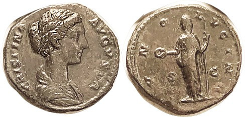 CRISPINA, As, IVNO LVCINA, Juno stg l, Choice VF, well centered, full lgnds, glo...