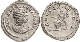 JULIA DOMNA, Ant, VENVS GENETRIX, Venus std l; Choice VF-EF, well centered on large flan, good metal with lt tone, quite sharp portrait detail. (A VF ...