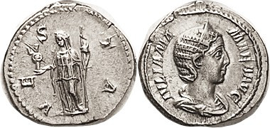 JULIA MAMAEA, Den, VESTA stg l, Nice EF, centered, full lgnds, good strike, plea...