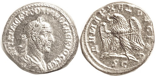 TRAJAN DECIUS, Antioch, Tet, Eagle stg left on branch, SC; EF, centered, full lg...