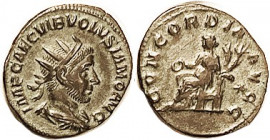 VOLUSIAN, Ant, CONCORDIA AVGG, Concord std l; Choice EF/VF, well centered & struck, lovely smooth dark green surfaces with paler green hilighting. Unu...