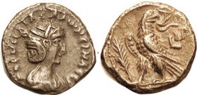 SALONINA, Egypt Tet., Eagle stg l, head r, palm left, LI G ; VF, centered, lgnd complete tho somewhat crude, good medium brown surfaces, portrait well...