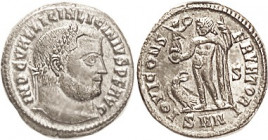 LICINIUS I, Reduced Follis, IOVI CONSERVATORI, Jupiter stg l, with Victory & eagle, S/SMN; EF, Virtually mint state,, centered, pretty good strike; fu...