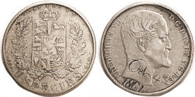 DENMARK, Species Daler 1853 FF, VF/F+, engraved "Oct 4th 1861" on & below neck. Otherwise a nice coin! (Cat F $225, VF $475).