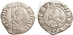ITALY, Venice, Francesco Dandolo, 1324-39, Ar Soldino, Doge hldg banner/Lion of St Mark; 17 mm; F-VF, sl unround flan, sl crudeness, bright silver, lu...