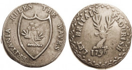 SCOTLAND, Conder Token, Edinburgh, 1796, Lothian D&H 2, Shield/buck's head; F+, medium brown, nice.