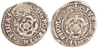 Charles I, Ar 1/2 Groat, Crowned rose/similar, S2806, mm Lis; Decent AF, only mi...