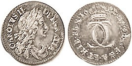 Charles II, Maundy 2 Pence, 1681/0, Choice VF+, well struck with sharp portrait, deeply toned; die cud at rev rim. .