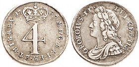 George II, Maundy 4 Pence, 1737, Choice VF+, excellent metal & strike, lt tone. Very nice.