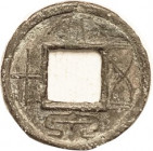 Wang Mang, 7-22 AD, Ta-Chuan Wu-Shih, Schj.124, Hart.9.2; 26 mm, VG, pale green, weakish.