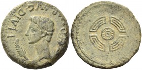 Octavian as Augustus, 27 BC – 14 AD. Bronze, uncertain mint in the Iberian Peninsula (Luco Augusti ?) circa 27-25 BC, Æ 10.14 g. [IMP] AVG DIVI F Bare...